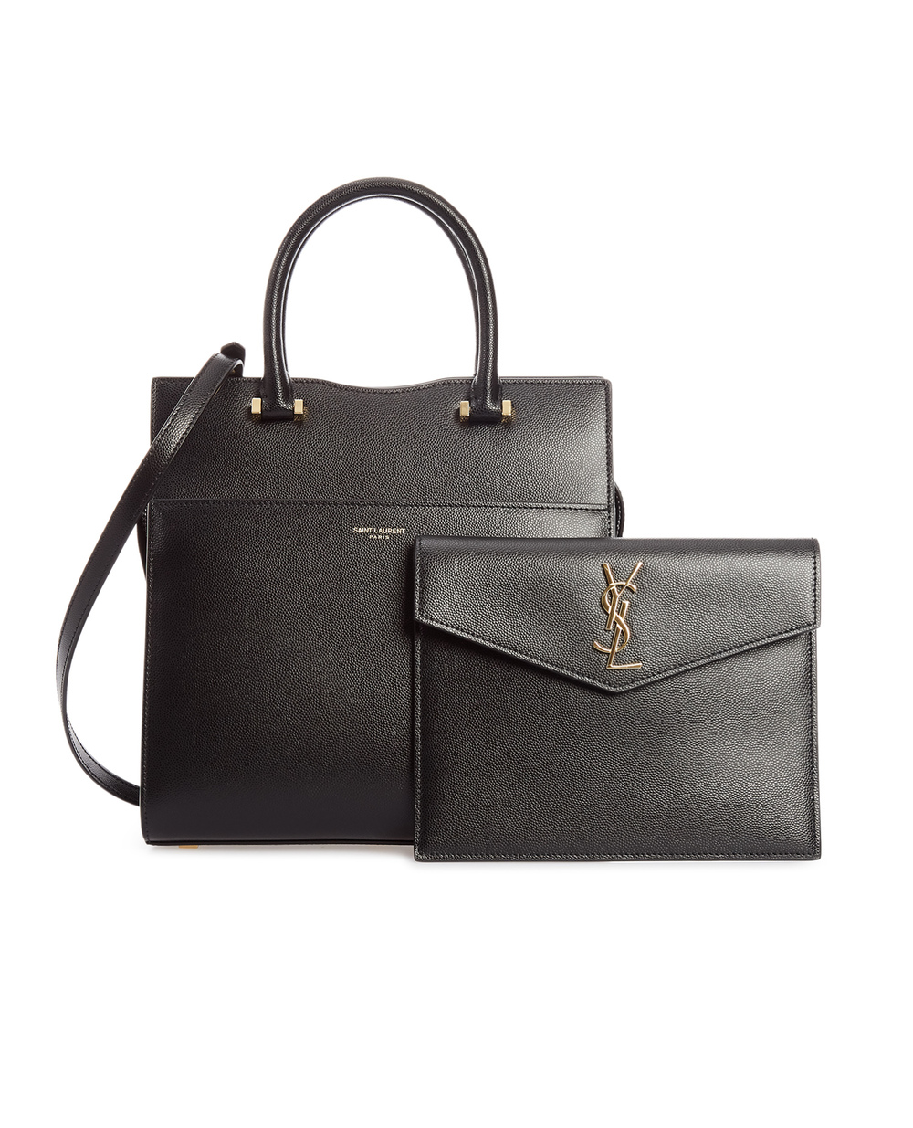 Шкіряна сумка Uptown Saint Laurent 634730-1KA0J-, чорний колір • Купити в інтернет-магазині Kameron