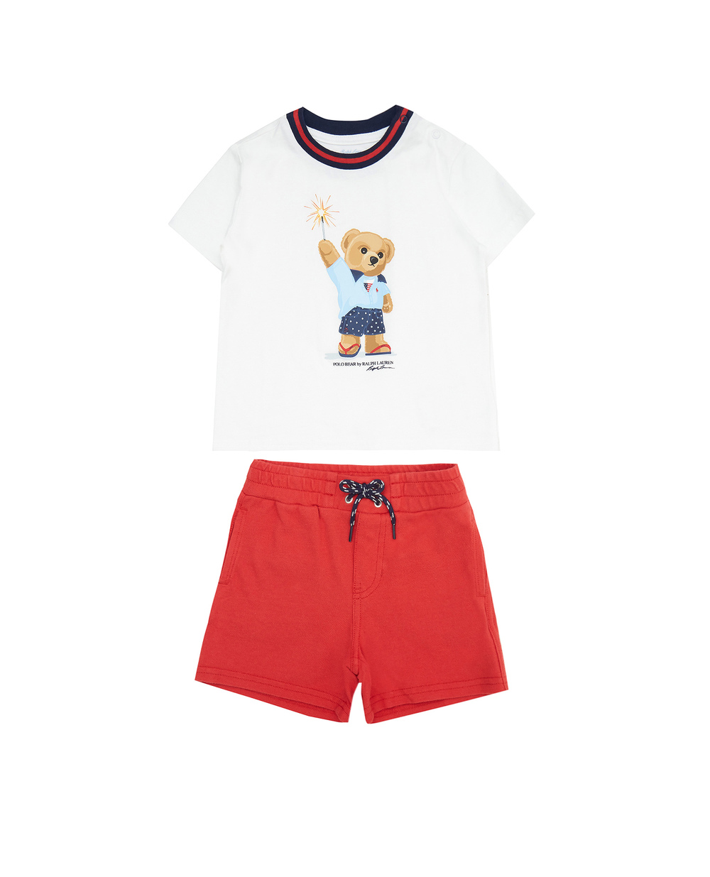 Детский костюм Polo Bear (футболка, шорты) Polo Ralph Lauren Kids 320787331001, разноцветный цвет • Купить в интернет-магазине Kameron