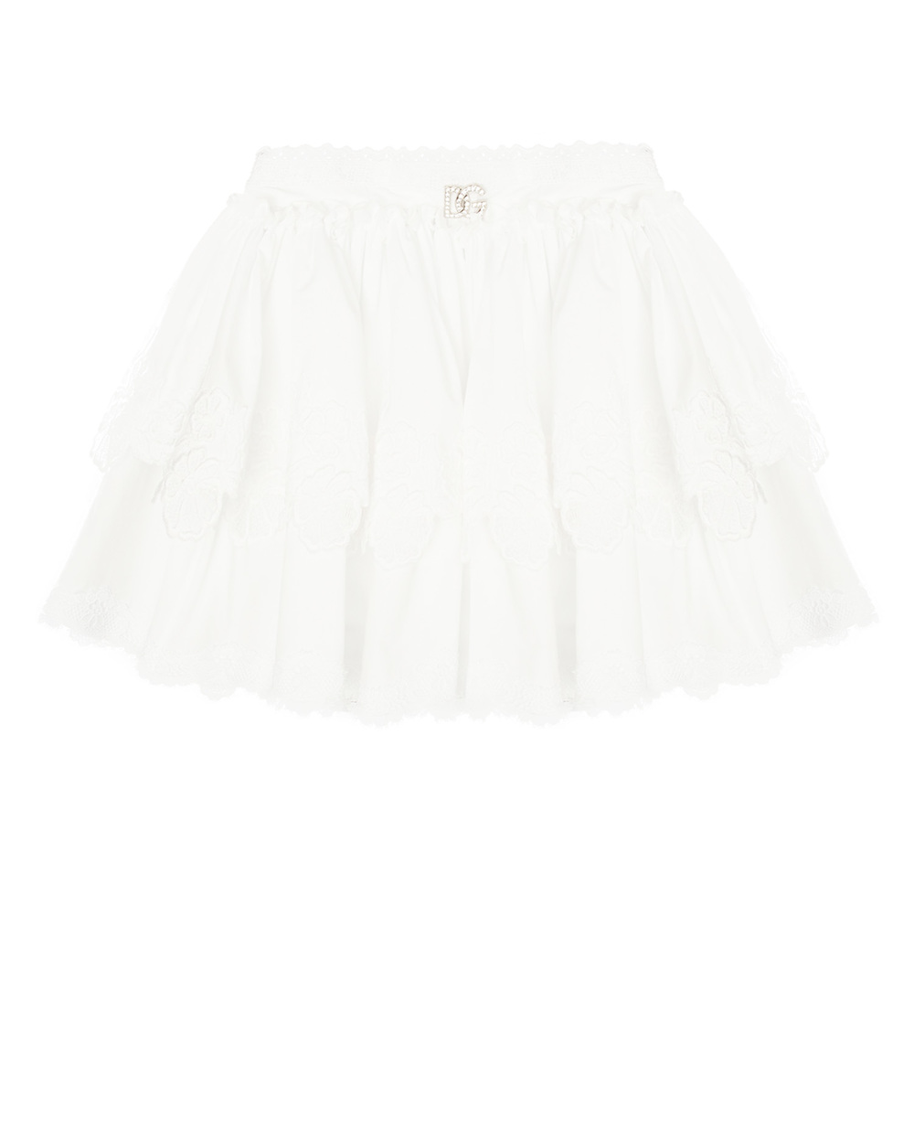 Спідниця Dolce&Gabbana Kids L54I23-FU5GK-B, білий колір • Купити в інтернет-магазині Kameron