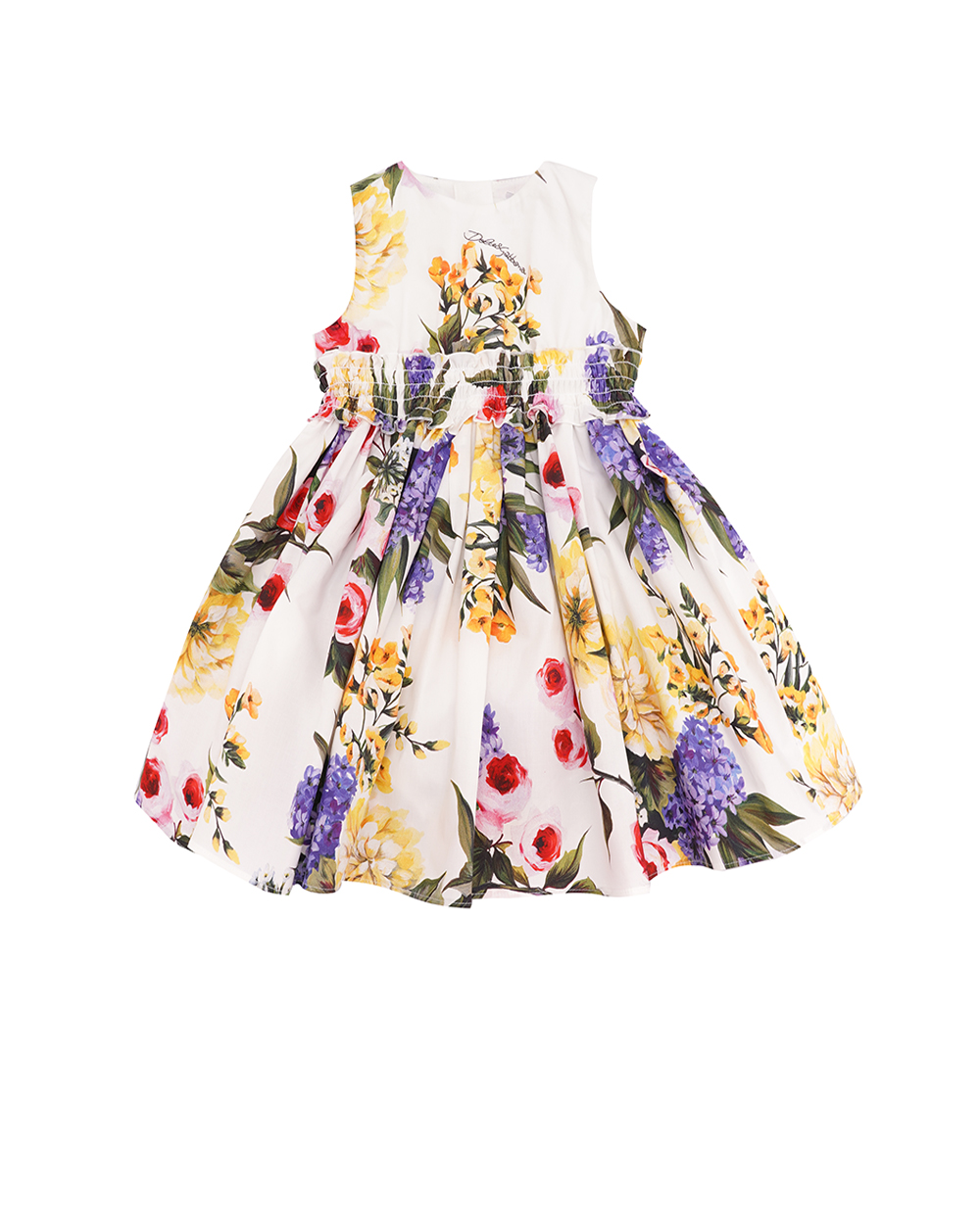 Детское платье Dolce&Gabbana Kids L23DU3-HS5Q9, белый цвет • Купить в интернет-магазине Kameron