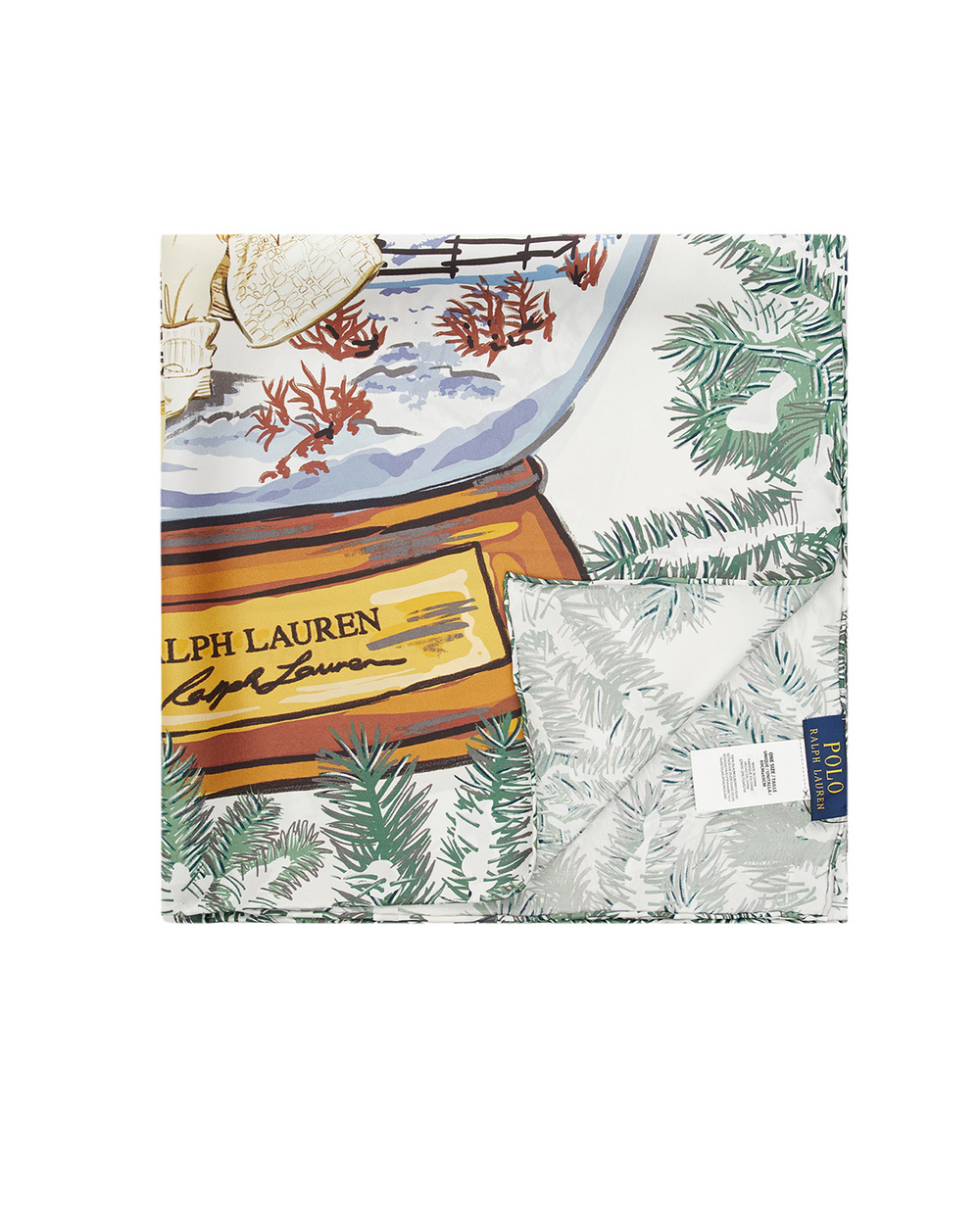 Шовкова хустина Polo Ralph Lauren 455898842001, різнокольоровий колір • Купити в інтернет-магазині Kameron