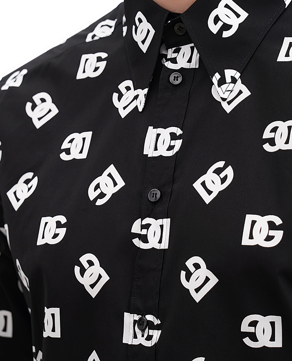 Сорочка Dolce&Gabbana G5IX8T-GH563, чорний колір • Купити в інтернет-магазині Kameron