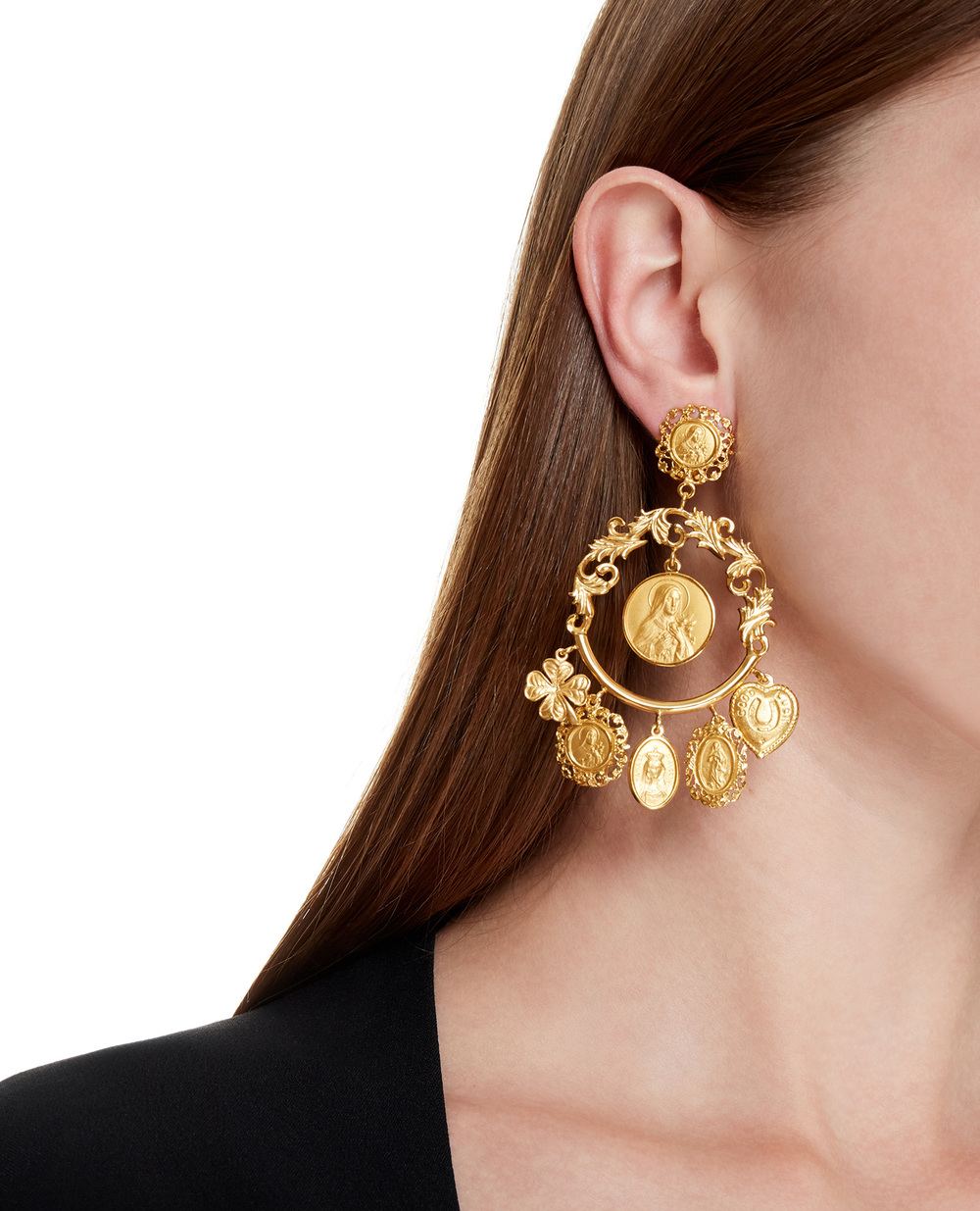Серьги Dolce&Gabbana WEG2C2-W0001, золотой цвет • Купить в интернет-магазине Kameron