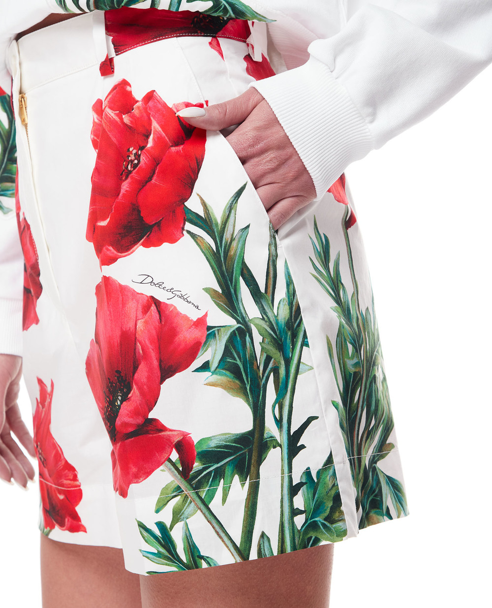 Шорты Dolce&Gabbana FTCKAT-HS5NN, белый цвет • Купить в интернет-магазине Kameron