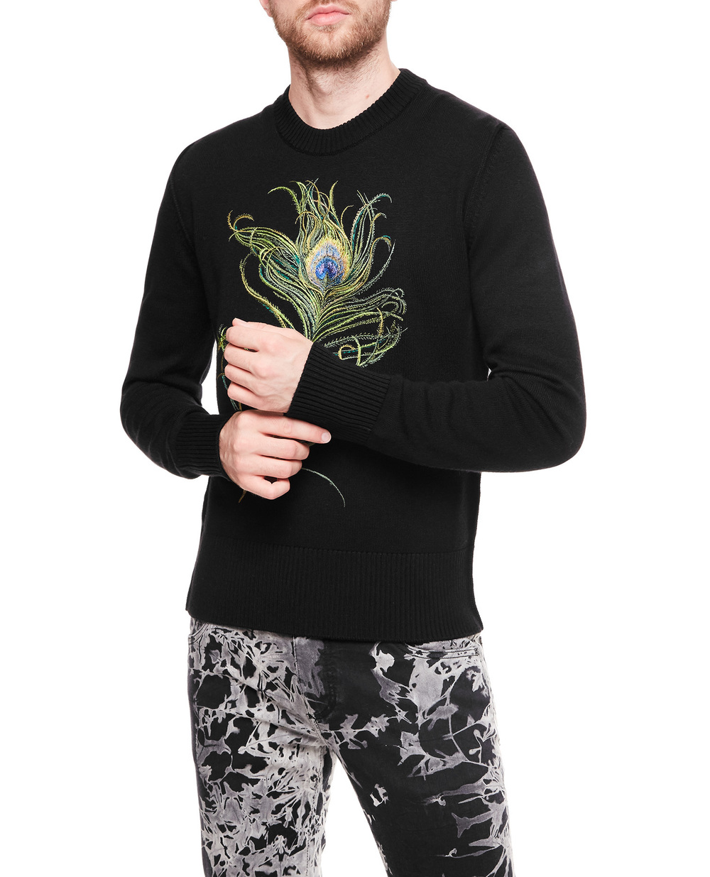 Вовняний светр Dolce&Gabbana GXB78Z-JAVXZ, чорний колір • Купити в інтернет-магазині Kameron
