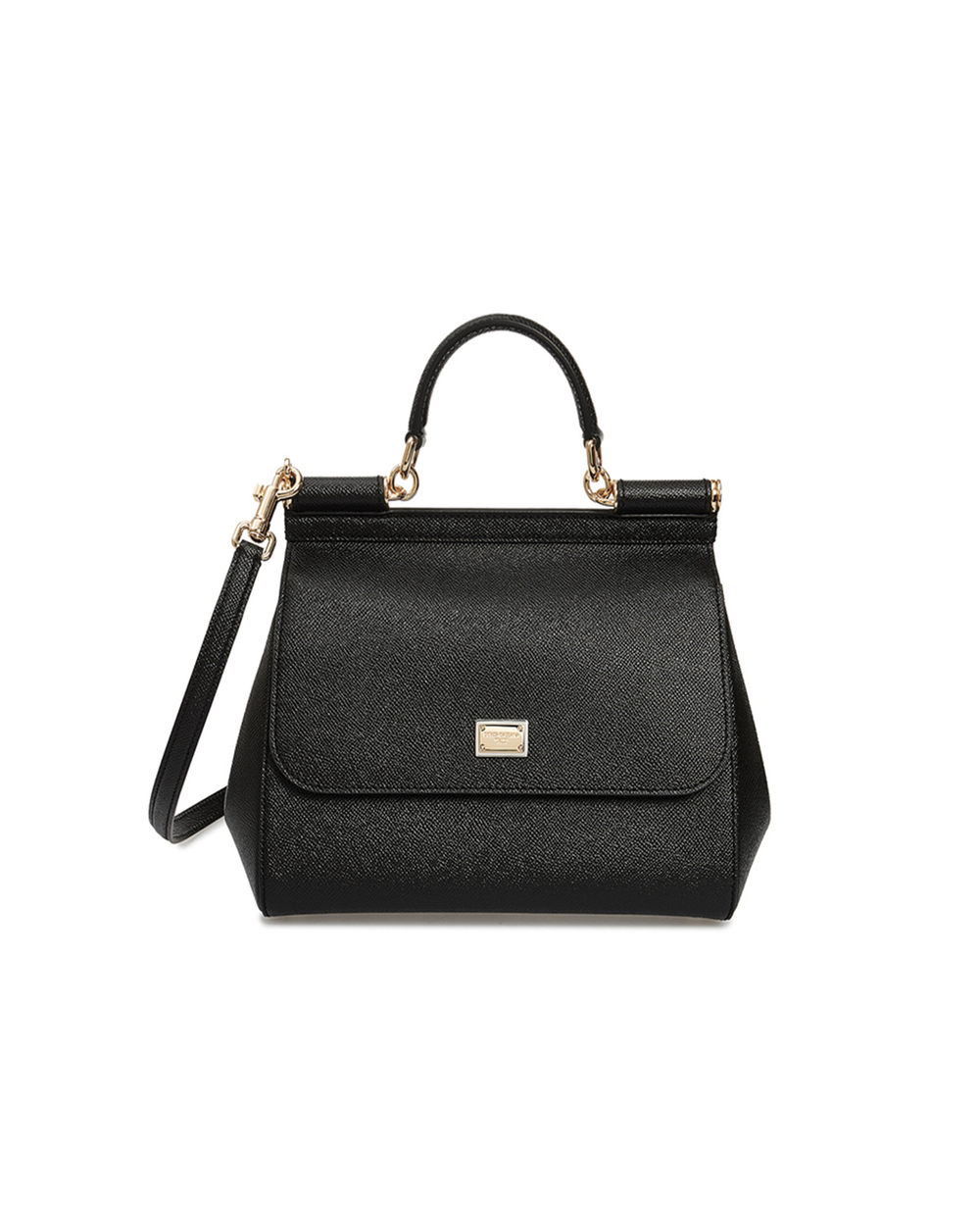 Кожаная сумка Sicily Large Dolce&Gabbana BB6002-A1001, черный цвет • Купить в интернет-магазине Kameron