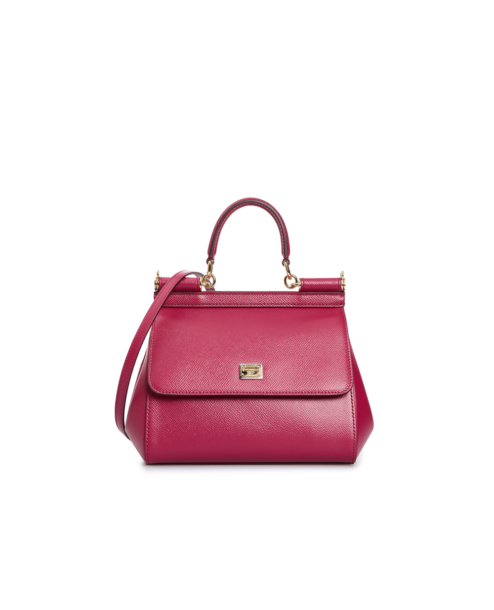 Кожаная сумка Sicily Medium Dolce&Gabbana BB6003-A1001, фуксия цвет • Купить в интернет-магазине Kameron