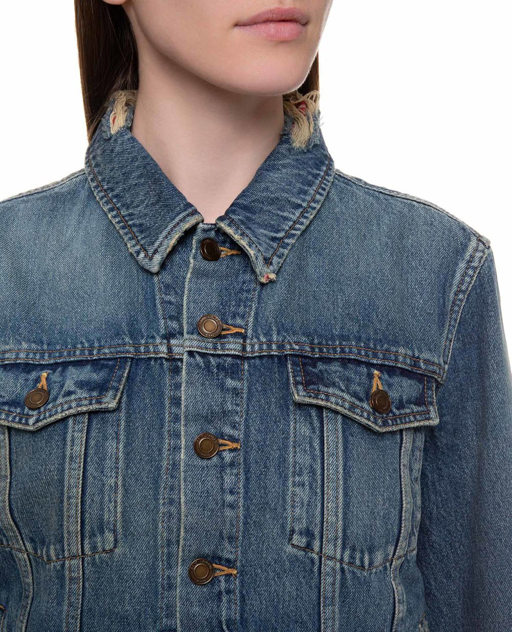 Джинсова куртка Saint Laurent 557353-Y962T, синій колір • Купити в інтернет-магазині Kameron