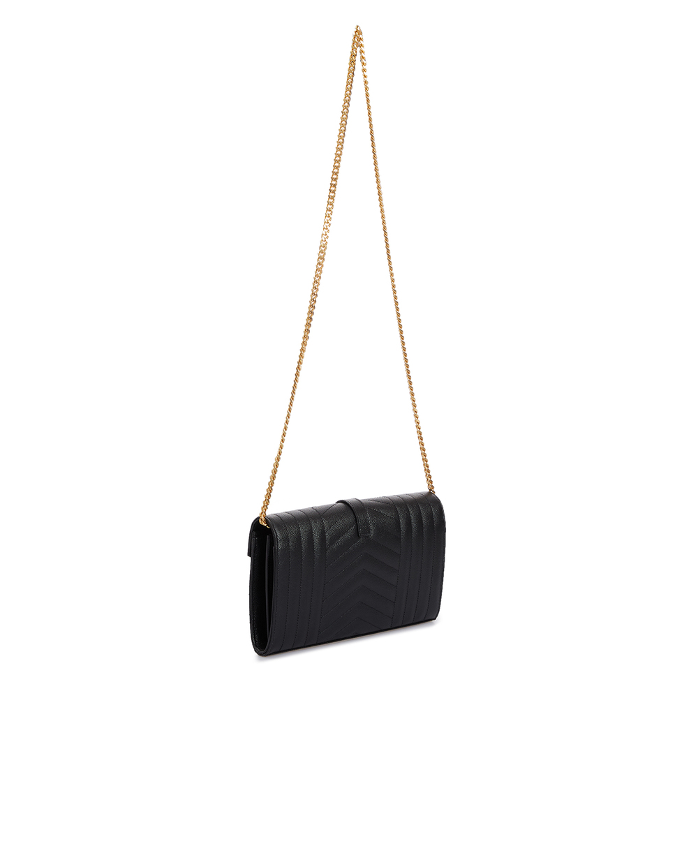 Шкіряна сумка Envelope Chain Wallet Saint Laurent 620280-BOW91, чорний колір • Купити в інтернет-магазині Kameron