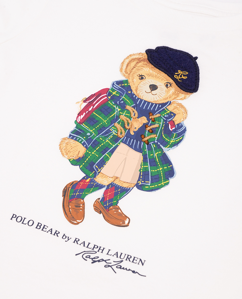 Дитячий лонгслів бавовняний Polo Bear Polo Ralph Lauren Kids 313916764001, білий колір • Купити в інтернет-магазині Kameron