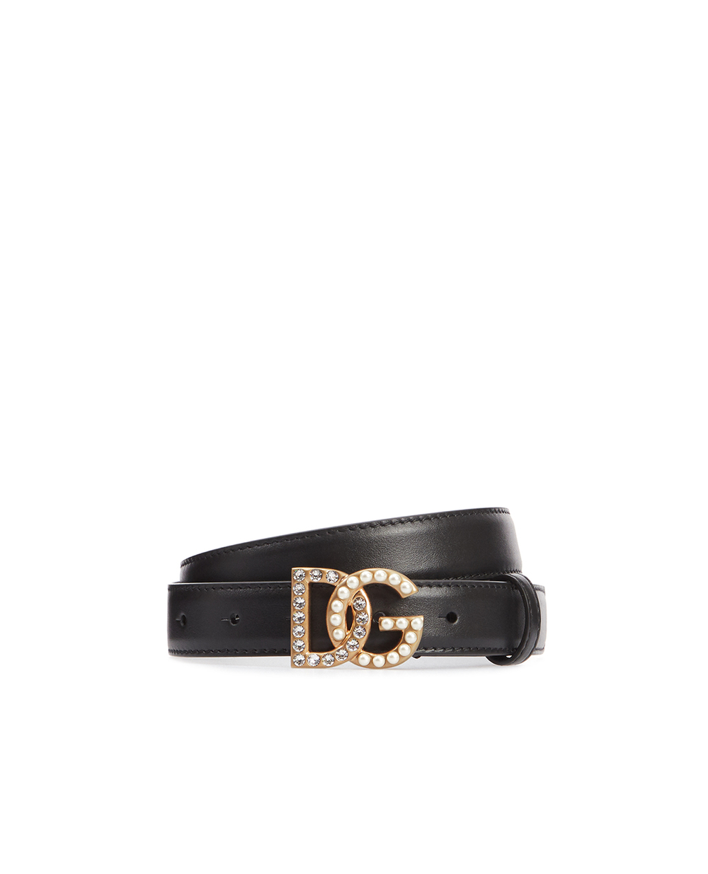 Шкіряний ремінь Dolce&Gabbana BE1447-AQ339, чорний колір • Купити в інтернет-магазині Kameron
