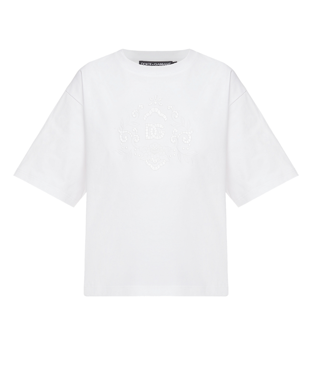 Футболка Dolce&Gabbana F8P31Z-HU7H8, белый цвет • Купить в интернет-магазине Kameron