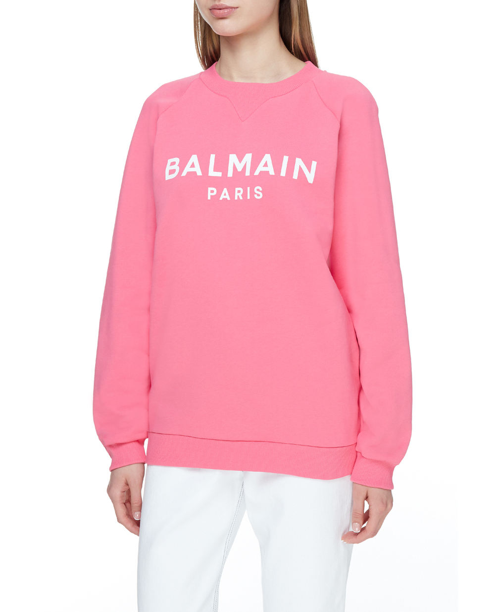 Свитшот Balmain VF13691B002-S, розовый цвет • Купить в интернет-магазине Kameron