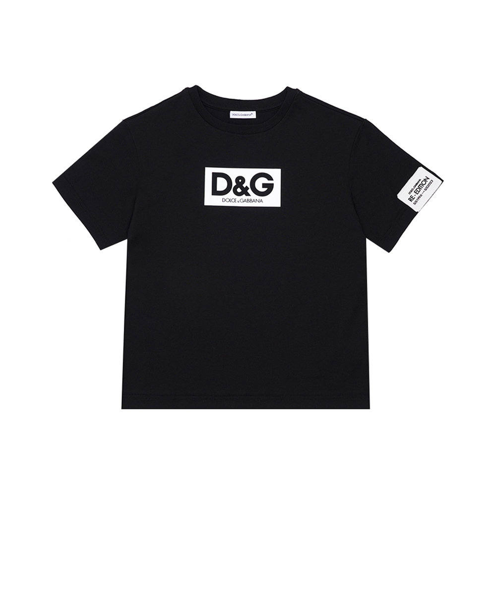 Дитяча футболка Dolce&Gabbana Kids L4JTEY-G7I8P-S, чорний колір • Купити в інтернет-магазині Kameron