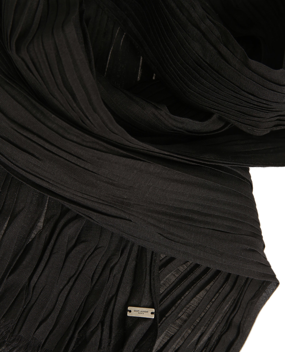 Шарф Saint Laurent 605076-3Y810, черный цвет • Купить в интернет-магазине Kameron