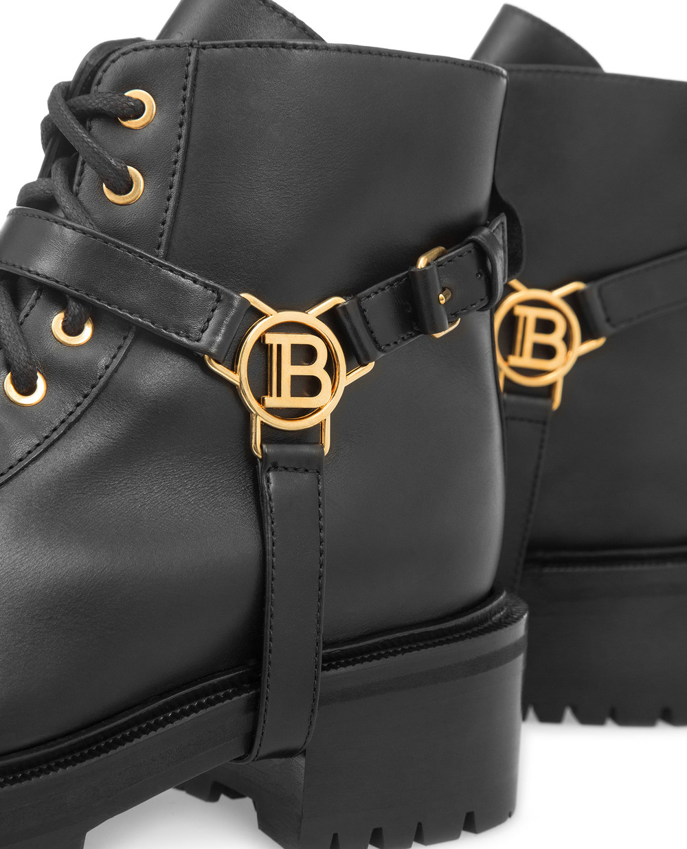 Кожаные ботинки Balmain TN1C298LGDB, черный цвет • Купить в интернет-магазине Kameron