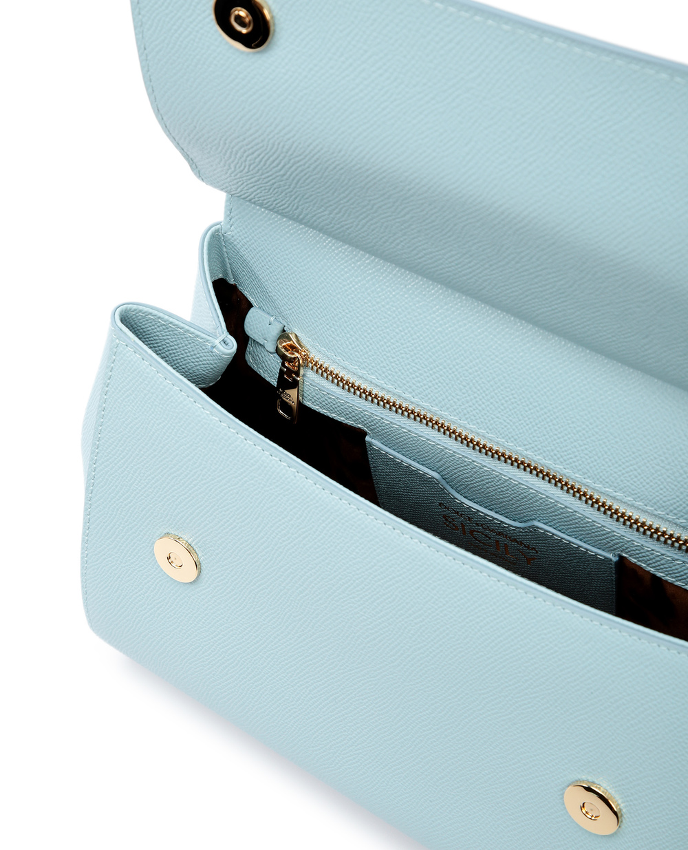 Шкіряна сумка Sicily Dolce&Gabbana BB6002-A1001, блакитний колір • Купити в інтернет-магазині Kameron