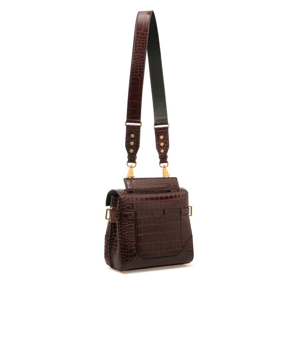 Кожаная сумка B-Buzz 23 Balmain UN0S526LVCW, коричневый цвет • Купить в интернет-магазине Kameron