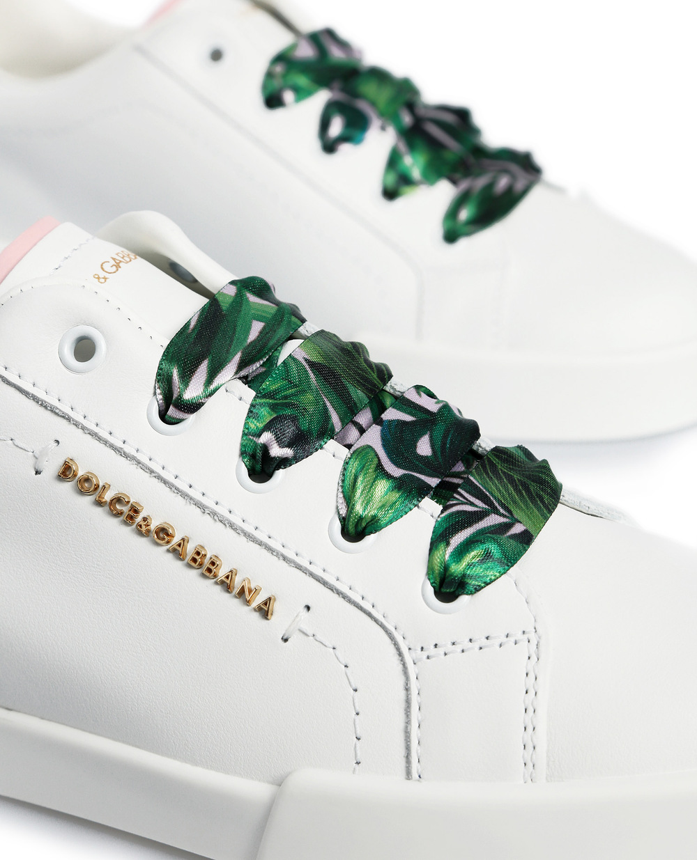 Кожаные сникеры Dolce&Gabbana D10951-AW038-M, белый цвет • Купить в интернет-магазине Kameron
