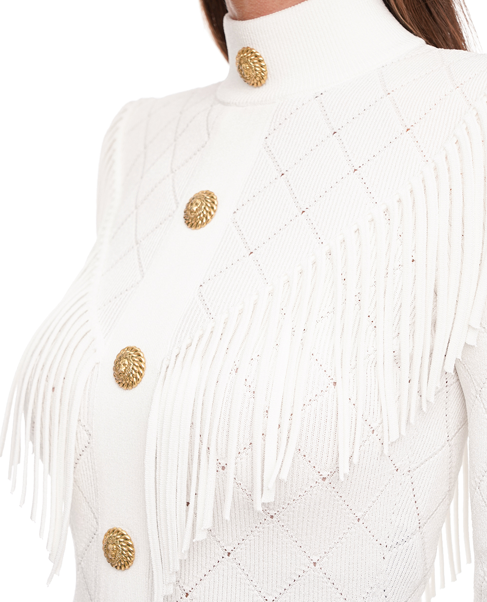 Сукня Balmain CF1R8081KF53, білий колір • Купити в інтернет-магазині Kameron