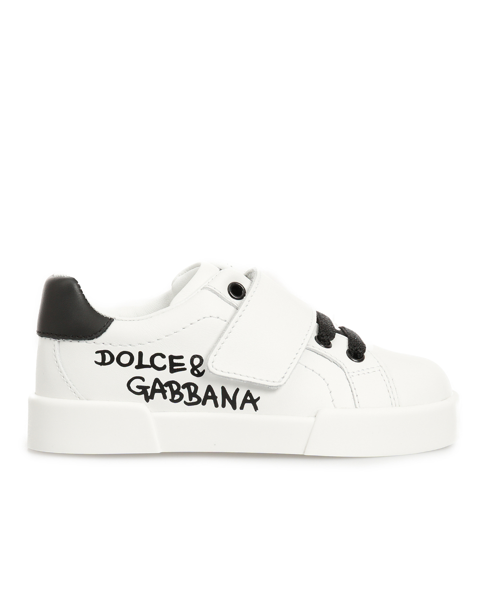 Кожаные кеды Bambino Dolce&Gabbana DN0155-AB271, белый цвет • Купить в интернет-магазине Kameron