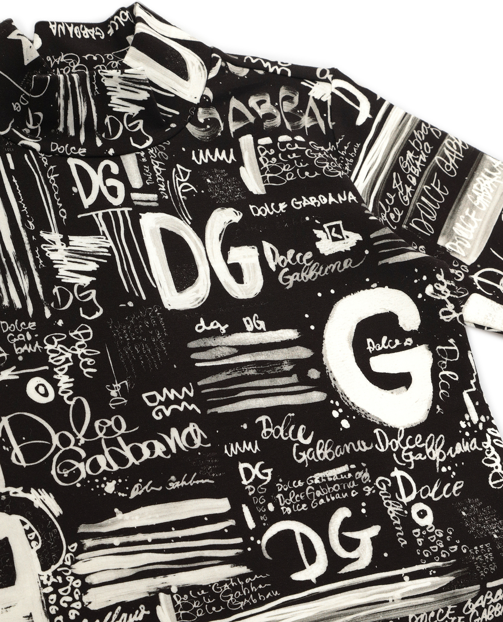 Детский гольф Dolce&Gabbana Kids L5JTJG-FSGX2-S, черный цвет • Купить в интернет-магазине Kameron