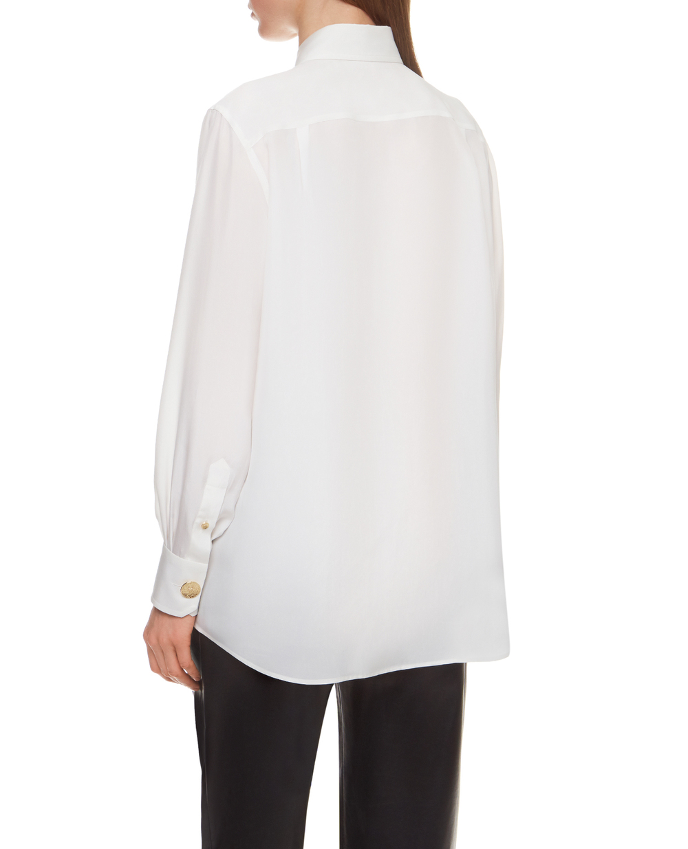 Шовкова сорочка Dolce&Gabbana F5N15T-FU1UJ, білий колір • Купити в інтернет-магазині Kameron