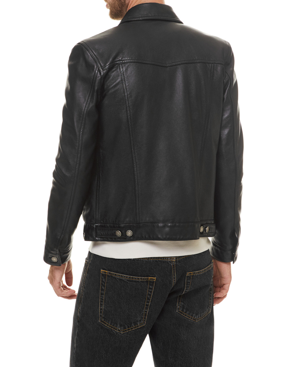 Кожаная куртка Saint Laurent 529949-YC2OC, черный цвет • Купить в интернет-магазине Kameron