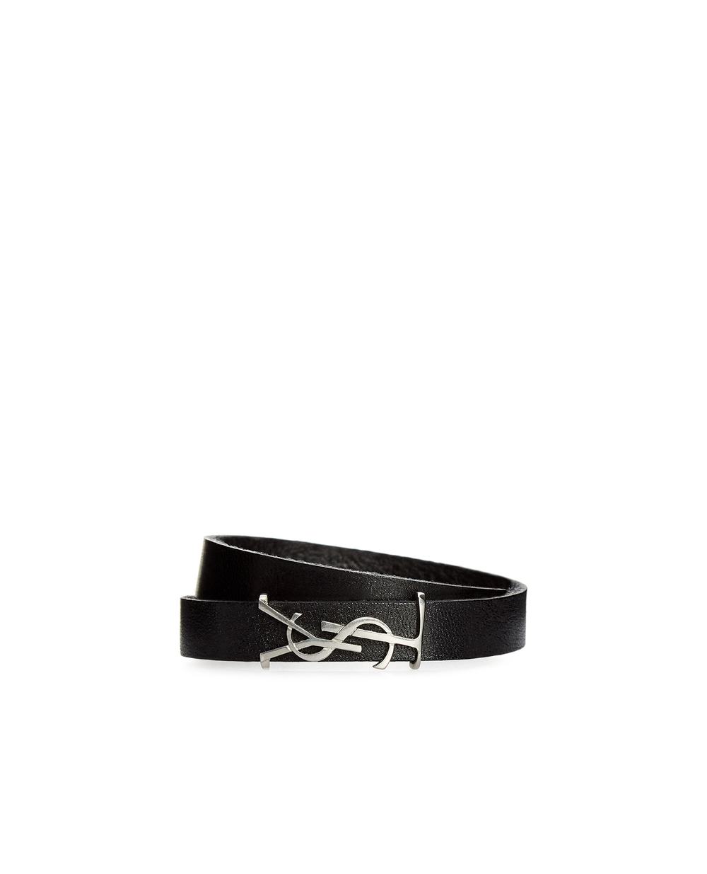Шкіряний браслет Saint Laurent 646558-0IH0E, чорний колір • Купити в інтернет-магазині Kameron