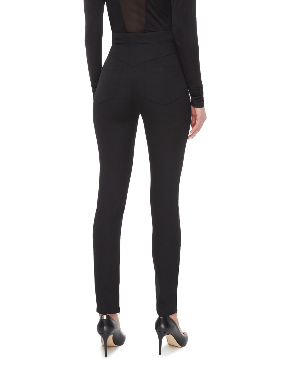 Вовняні штани Balmain AF1PD010WB01, чорний колір • Купити в інтернет-магазині Kameron