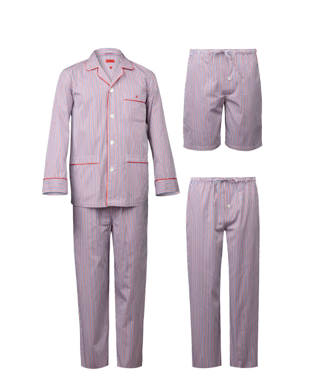 Пижама (рубашка, брюки, шорты) ISAIA PG7949+7950+7951.KM352, красный цвет • Купить в интернет-магазине Kameron