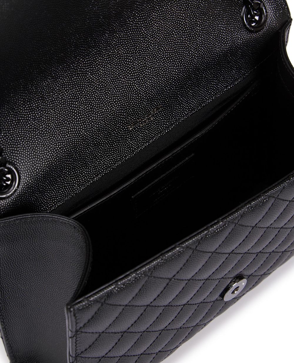 Кожаная сумка Envelope Saint Laurent 600185-BOW98-, черный цвет • Купить в интернет-магазине Kameron