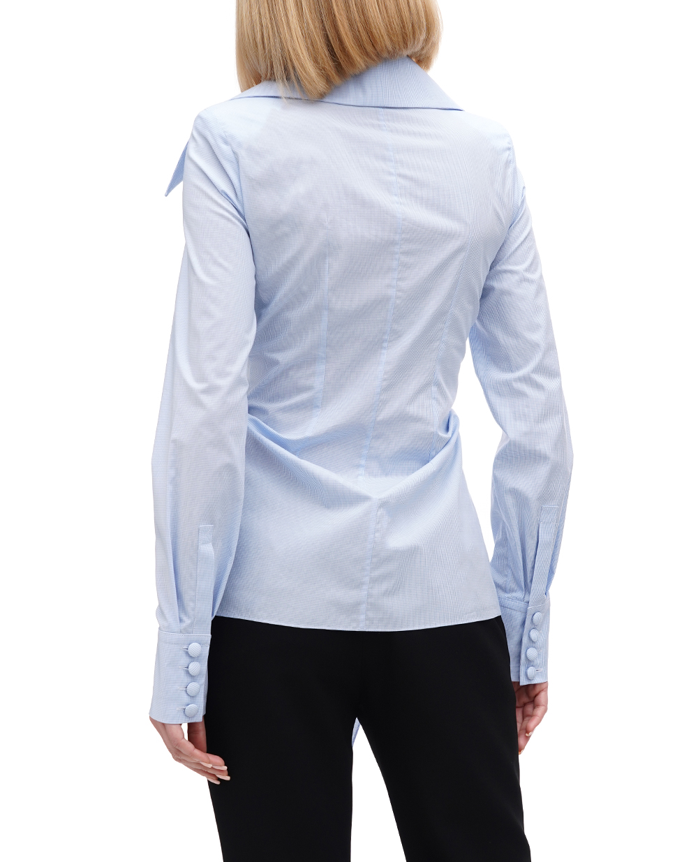 Блуза Balmain CF1HU153CE60, голубой цвет • Купить в интернет-магазине Kameron