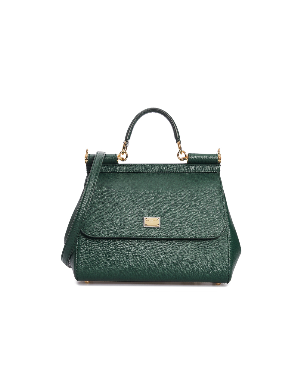Кожаная сумка Sicily Large Dolce&Gabbana BB6002-A1001, темно-зеленый цвет • Купить в интернет-магазине Kameron