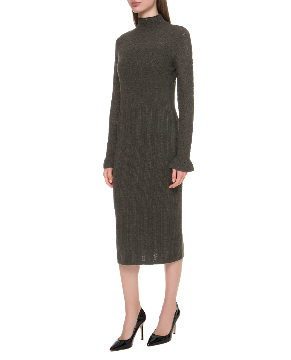 Шерстяное платье Polo Ralph Lauren 211718143001, зеленый цвет • Купить в интернет-магазине Kameron
