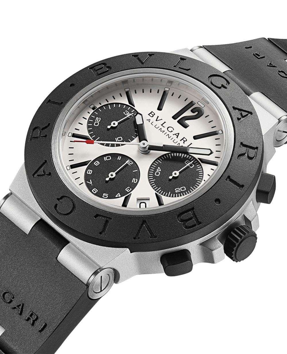 Годинник Aluminium Bulgari 103383, чорний колір • Купити в інтернет-магазині Kameron