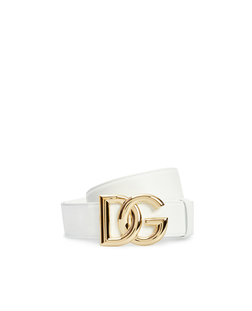Шкіряний ремінь Dolce&Gabbana BE1446-AW576, білий колір • Купити в інтернет-магазині Kameron