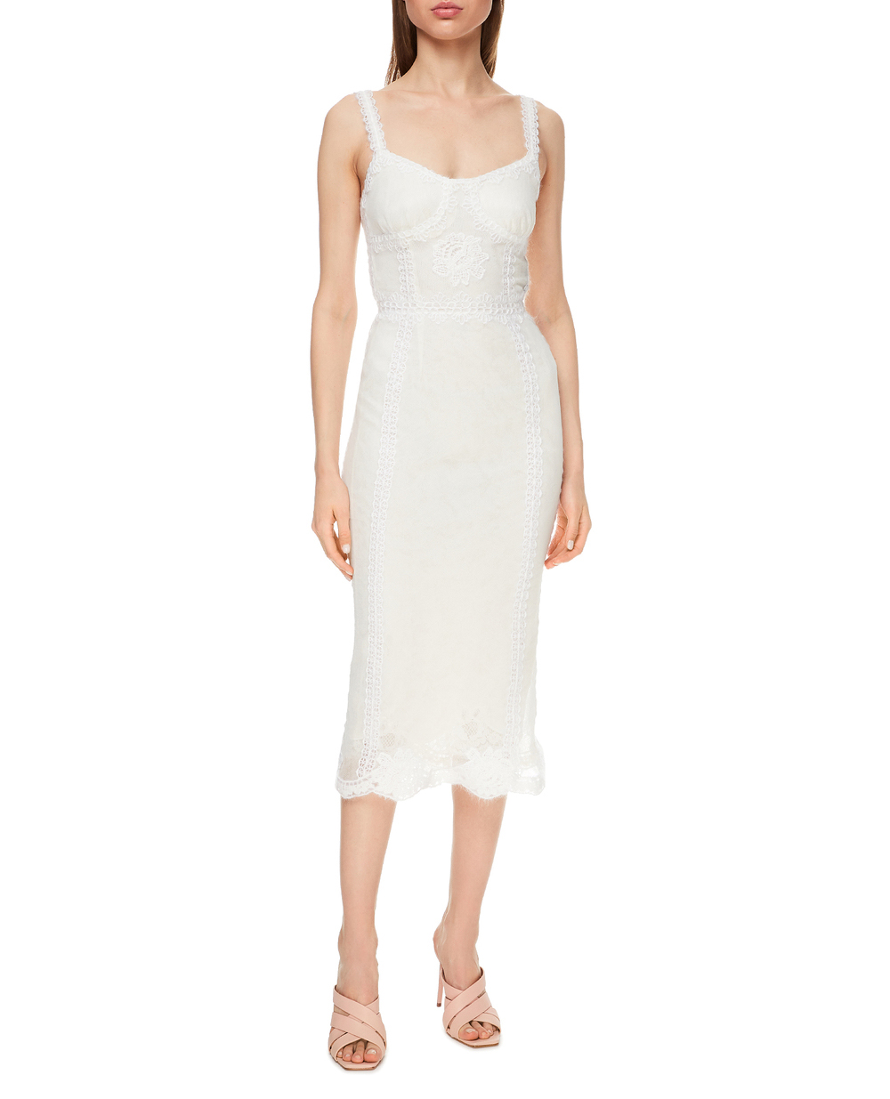 Сукня Dolce&Gabbana F6K6HZ-FLEAA, білий колір • Купити в інтернет-магазині Kameron