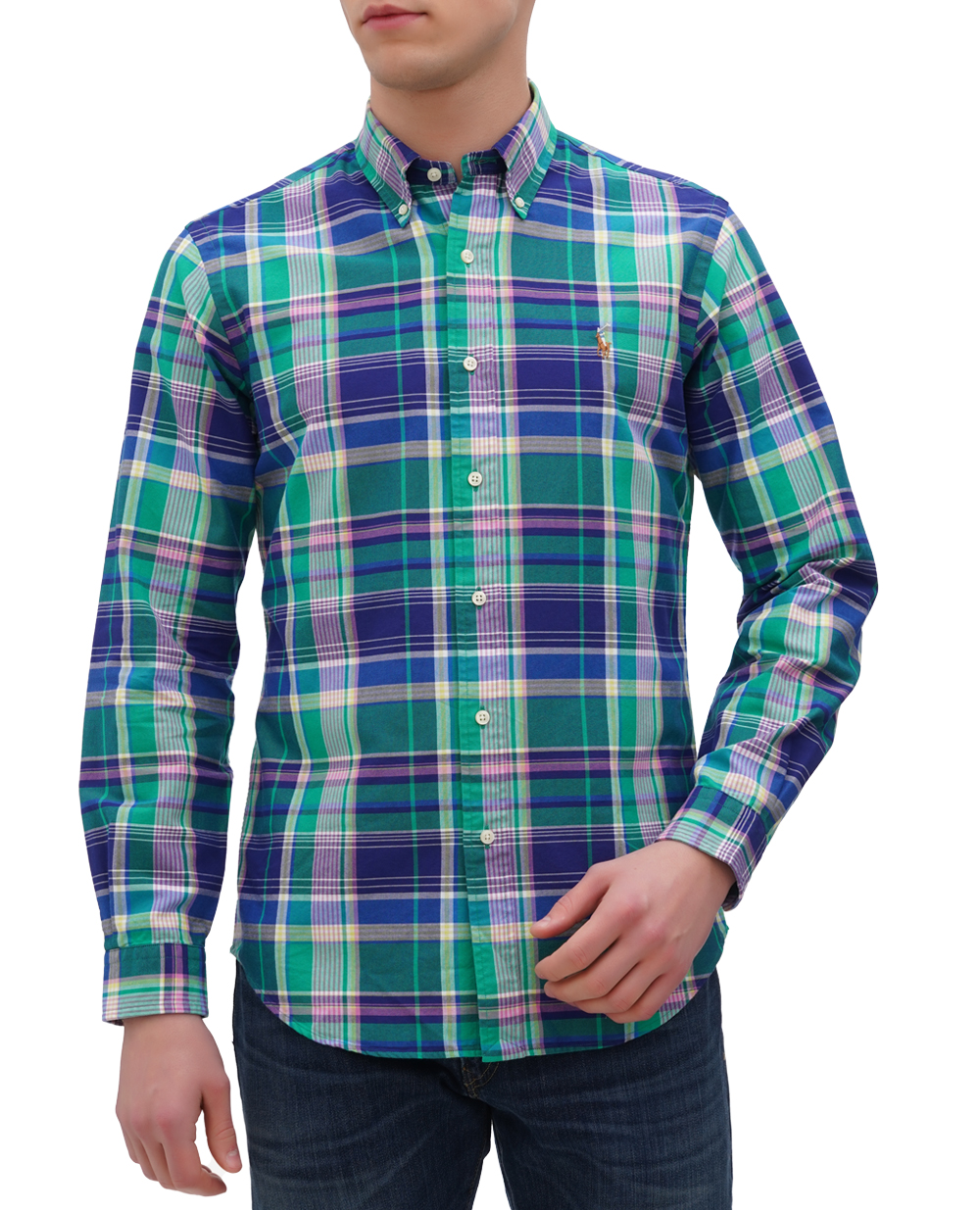 Рубашка Polo Ralph Lauren 710897267008, зеленый цвет • Купить в интернет-магазине Kameron