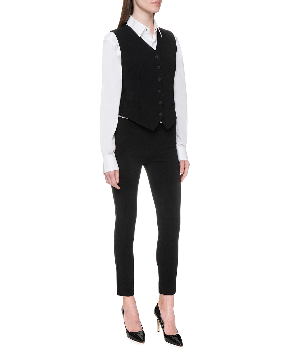 Вовняний жилет Dolce&Gabbana F79H6T-FUCC6, чорний колір • Купити в інтернет-магазині Kameron
