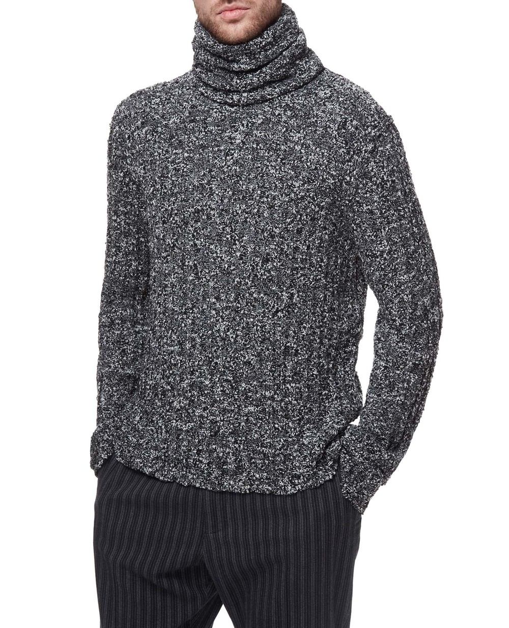 Шерстяной свитер Dolce&Gabbana GXC10T-JAM6O, серый цвет • Купить в интернет-магазине Kameron