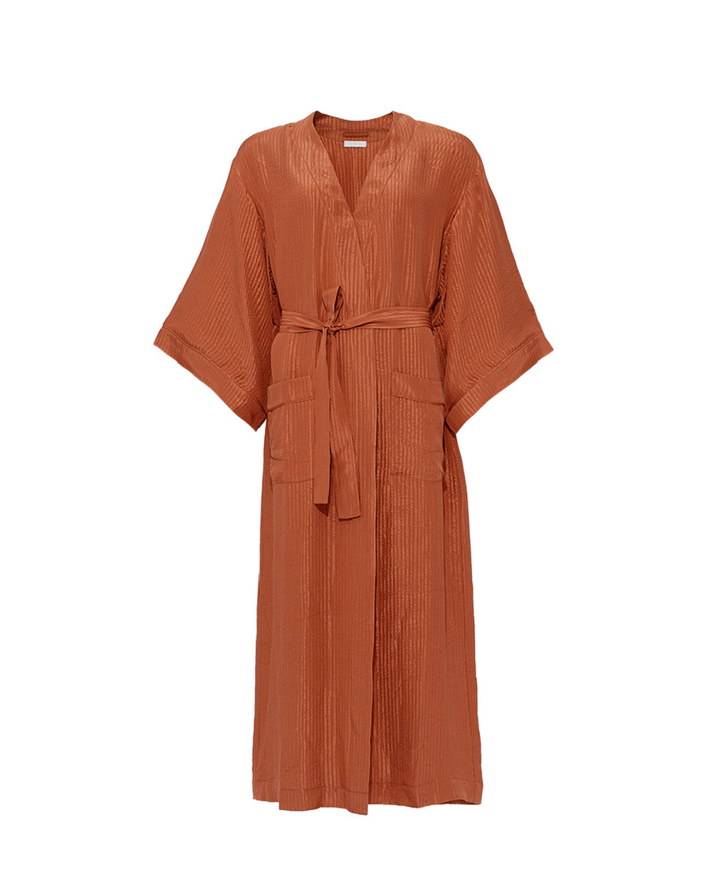 Шелковый халат AIKIKO ERES 222102, коричневый цвет • Купить в интернет-магазине Kameron