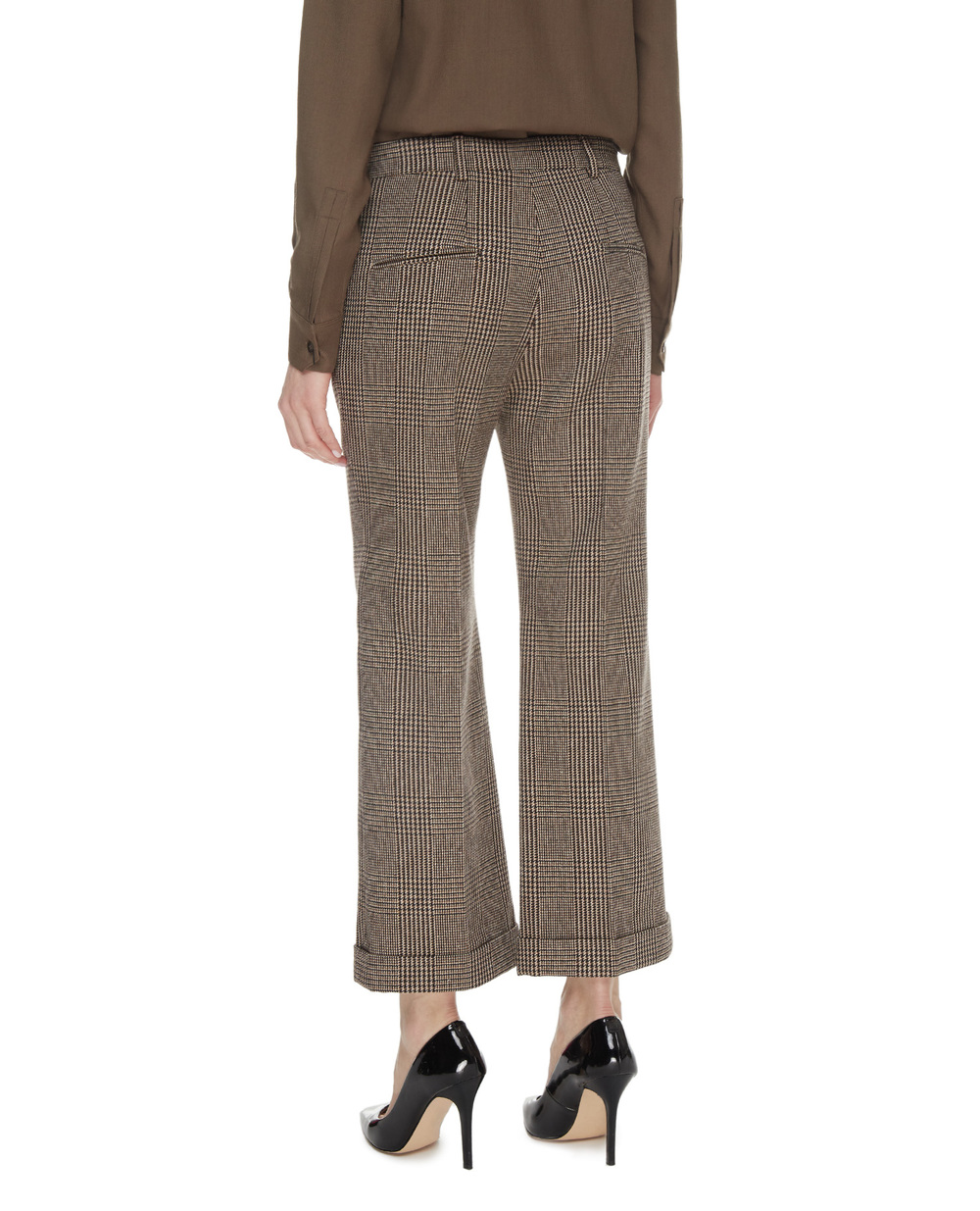 Вовняні штани Saint Laurent 635947-Y5B64, коричневий колір • Купити в інтернет-магазині Kameron