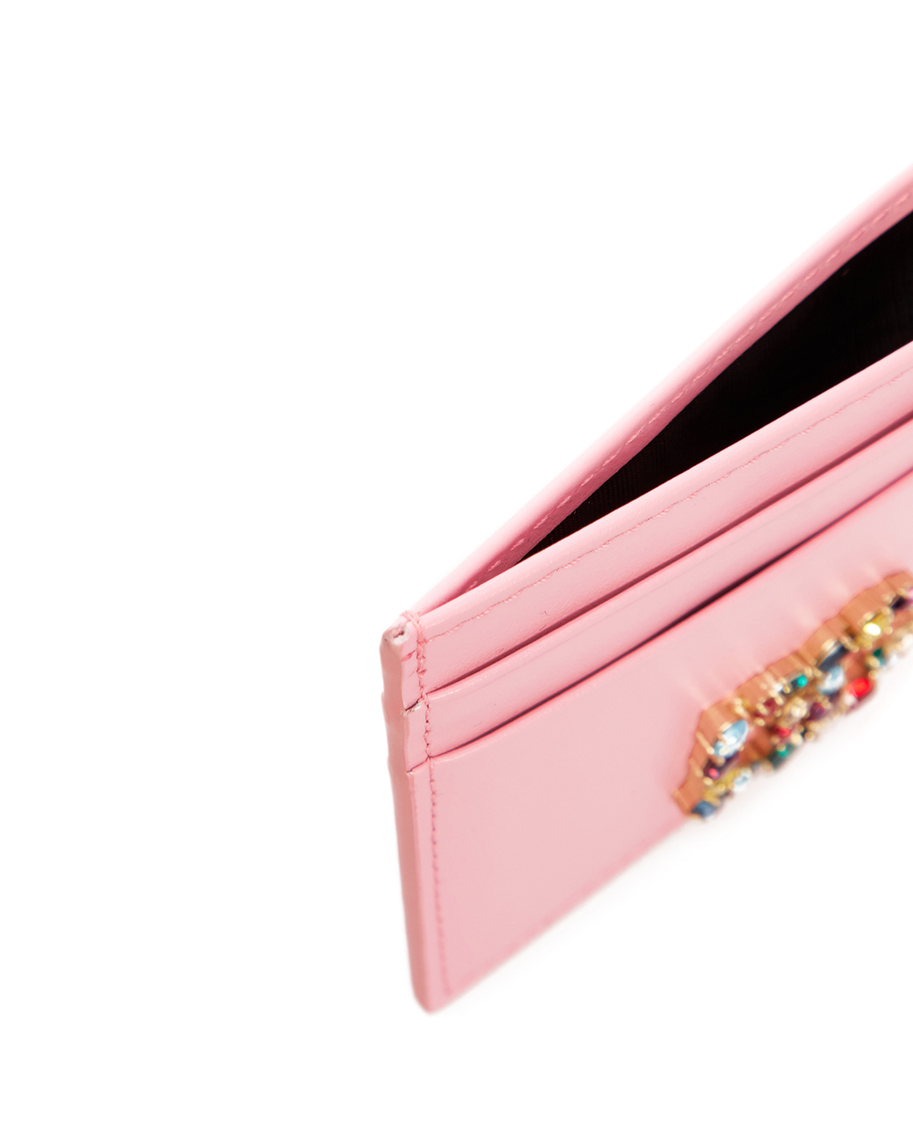 Кожаная визитница Dolce&Gabbana BI0330-AY185, розовый цвет • Купить в интернет-магазине Kameron