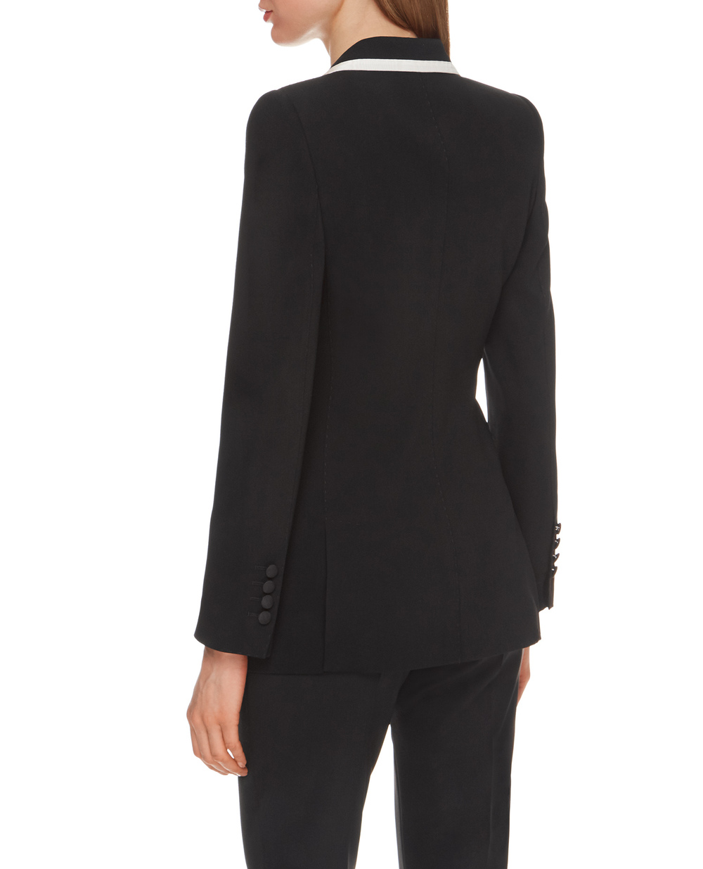 Шерстяной жакет Dolce&Gabbana F29EFT-FUCC6, черный цвет • Купить в интернет-магазине Kameron