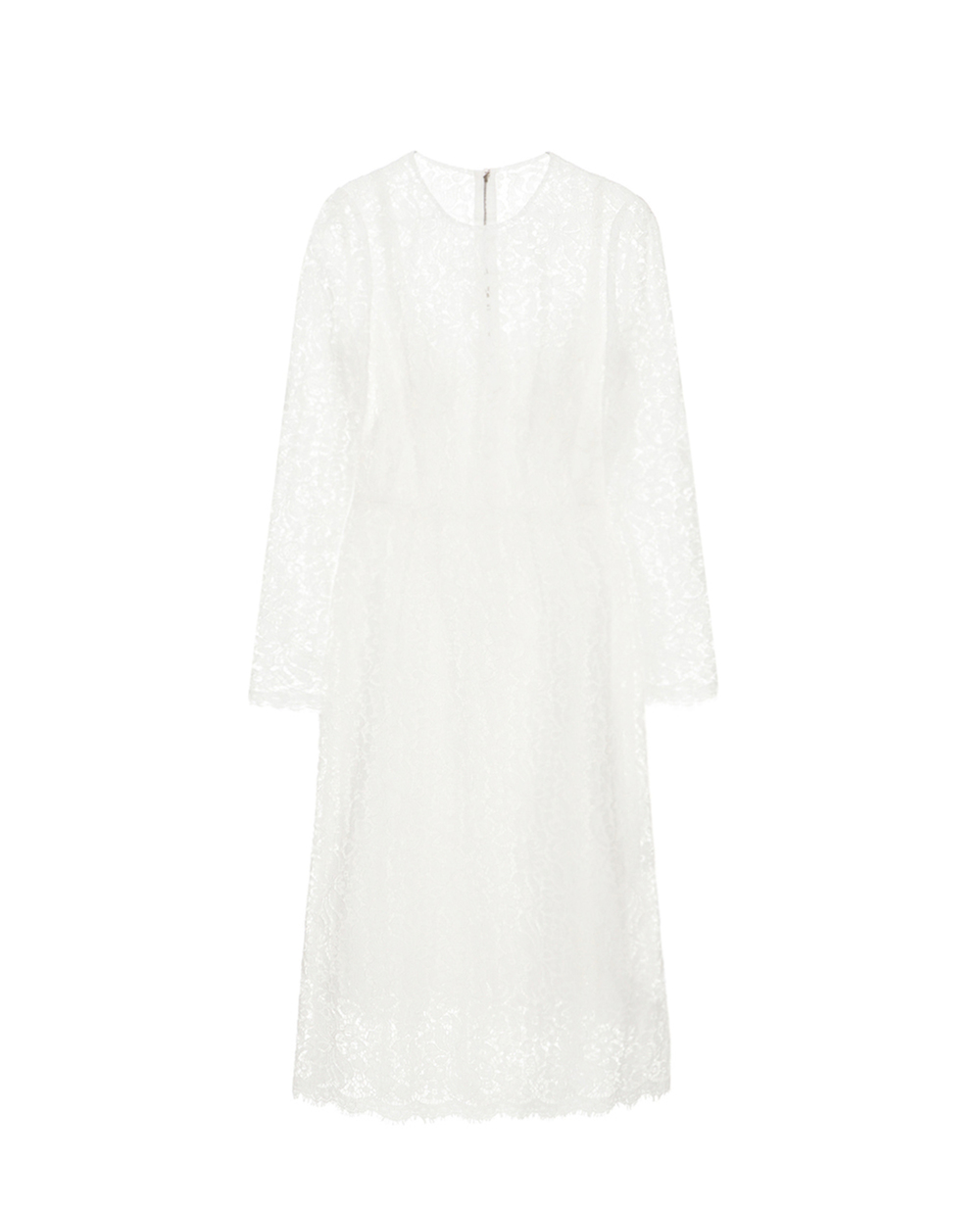 Мереживне плаття Dolce&Gabbana F6E5MT-HLMQQ, білий колір • Купити в інтернет-магазині Kameron