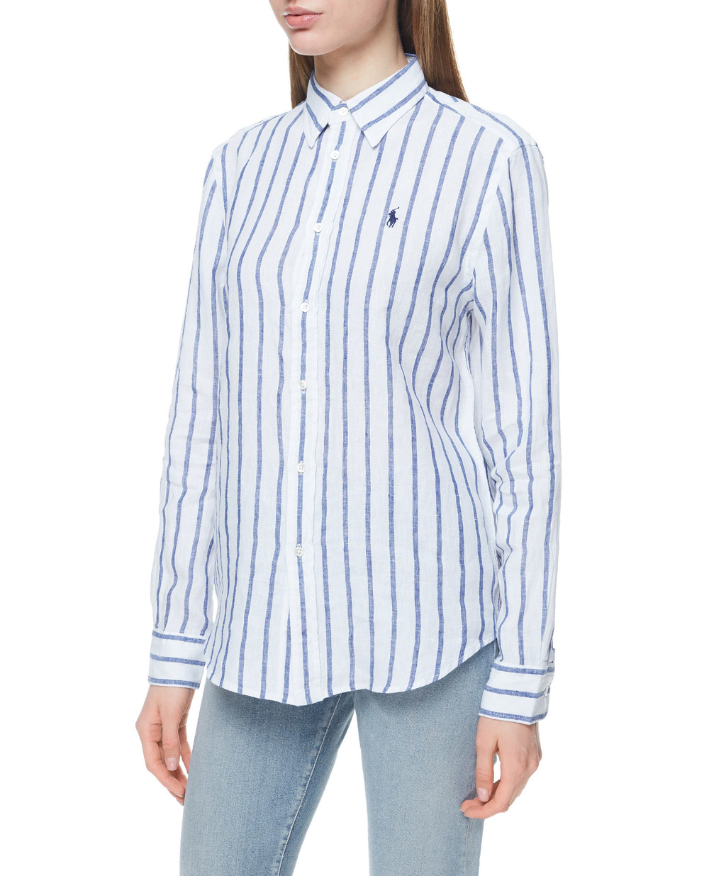 Льняная рубашка Polo Ralph Lauren 211780668010, белый цвет • Купить в интернет-магазине Kameron