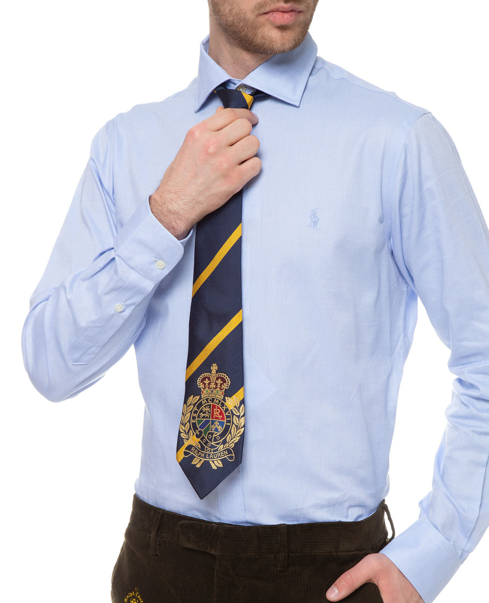 Шовкова краватка Polo Ralph Lauren 712772252001, синій колір • Купити в інтернет-магазині Kameron