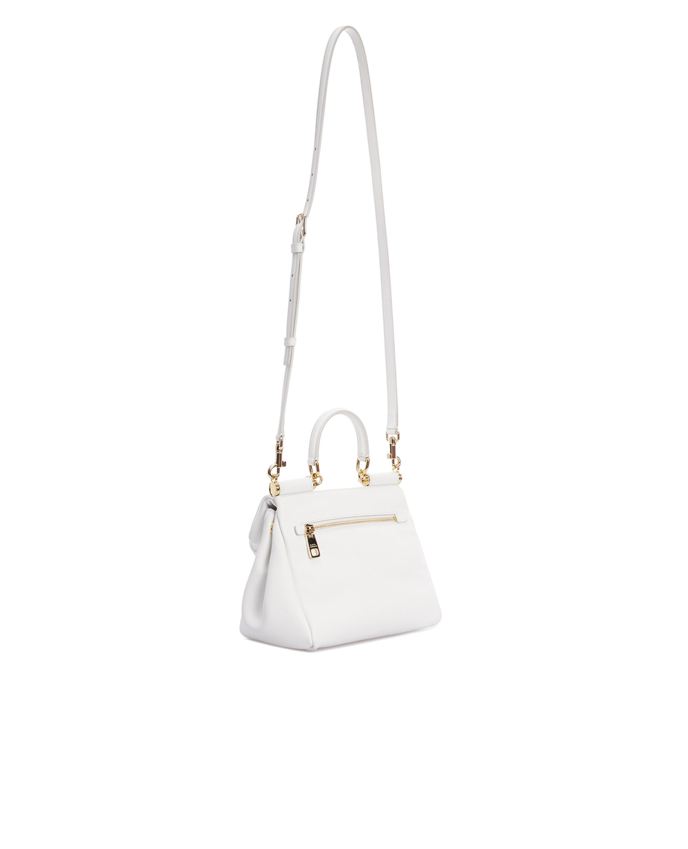 Шкіряна сумка Sicily Small Dolce&Gabbana BB7400-AG642, білий колір • Купити в інтернет-магазині Kameron