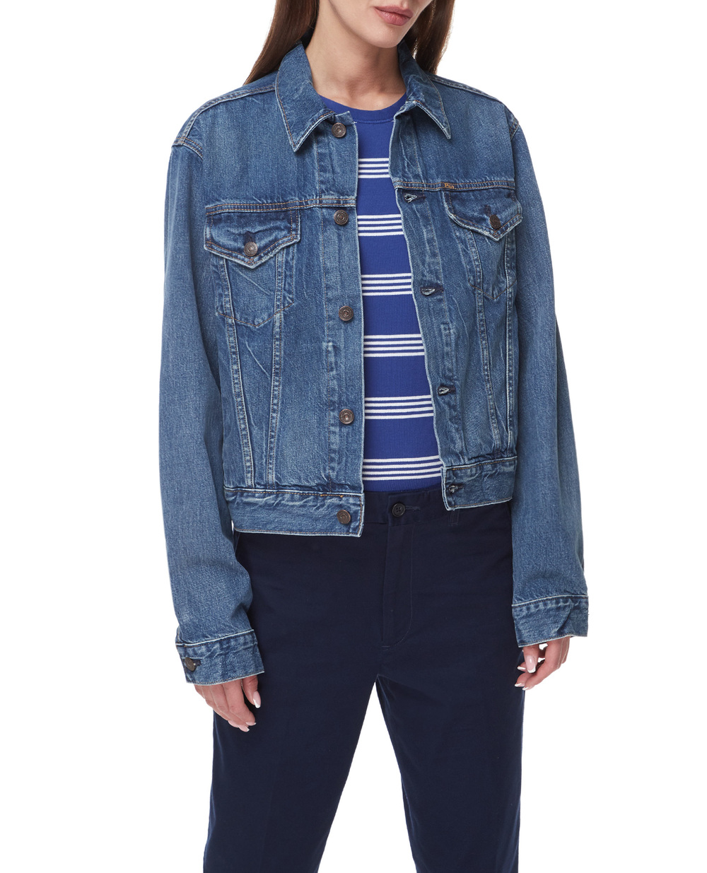 Джинсовая куртка Polo Ralph Lauren 211890141001, синий цвет • Купить в интернет-магазине Kameron